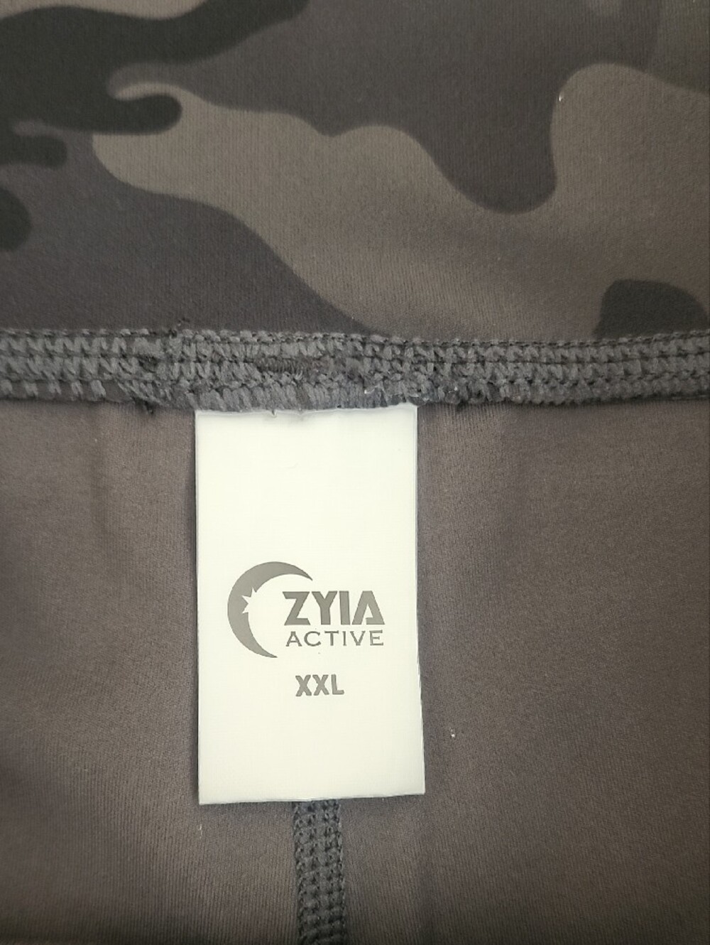 ZYIA Active Gray & Black Camo Shorts, Women's Size XXL - Picture 2 of 3